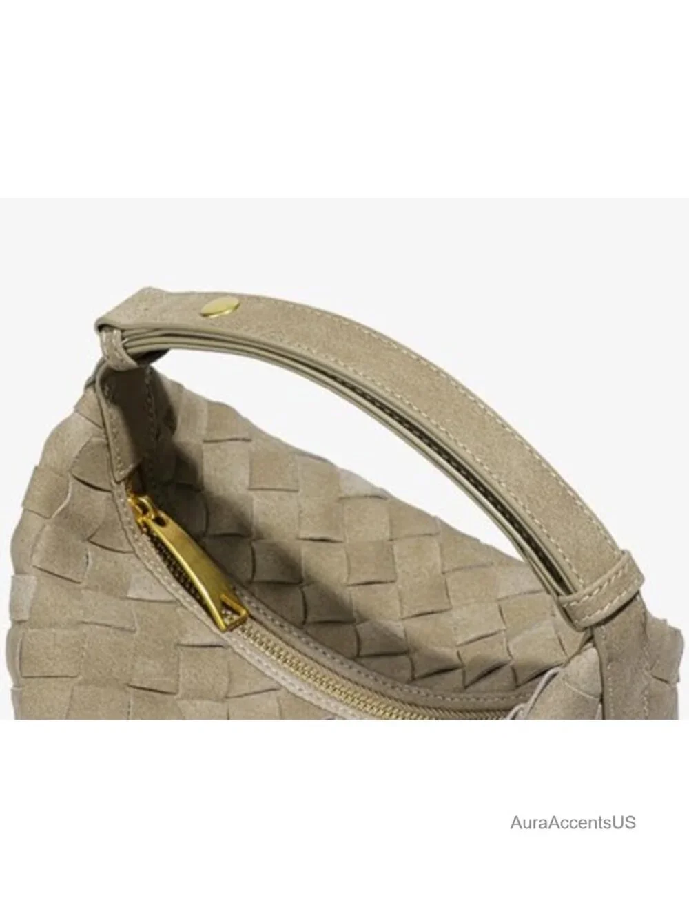 Suede Slouchy Hobo Bag Crossbody Shoulder Tote Purse Suede Woven Crescent